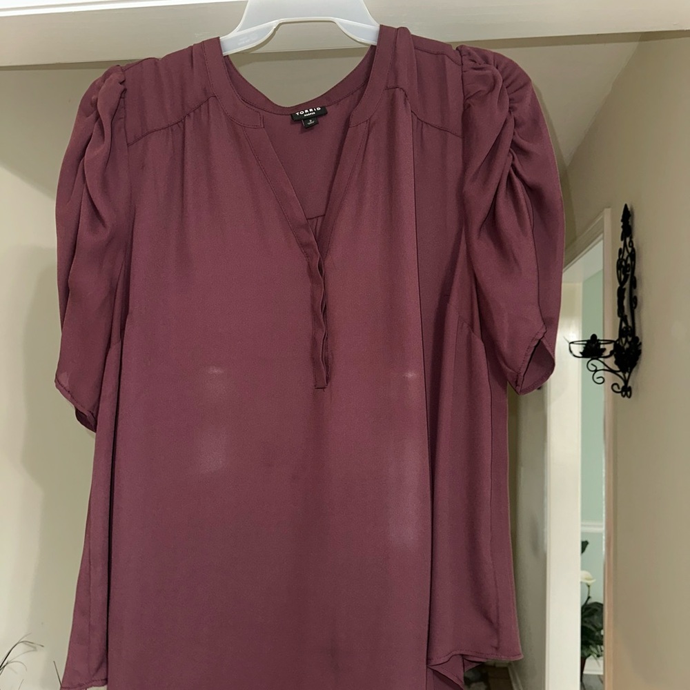 Torrid Chiffon Women's Mauve Blouse